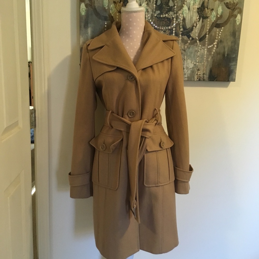Classic camel peacoat